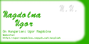magdolna ugor business card